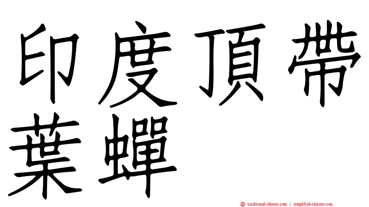 印度頂帶葉蟬