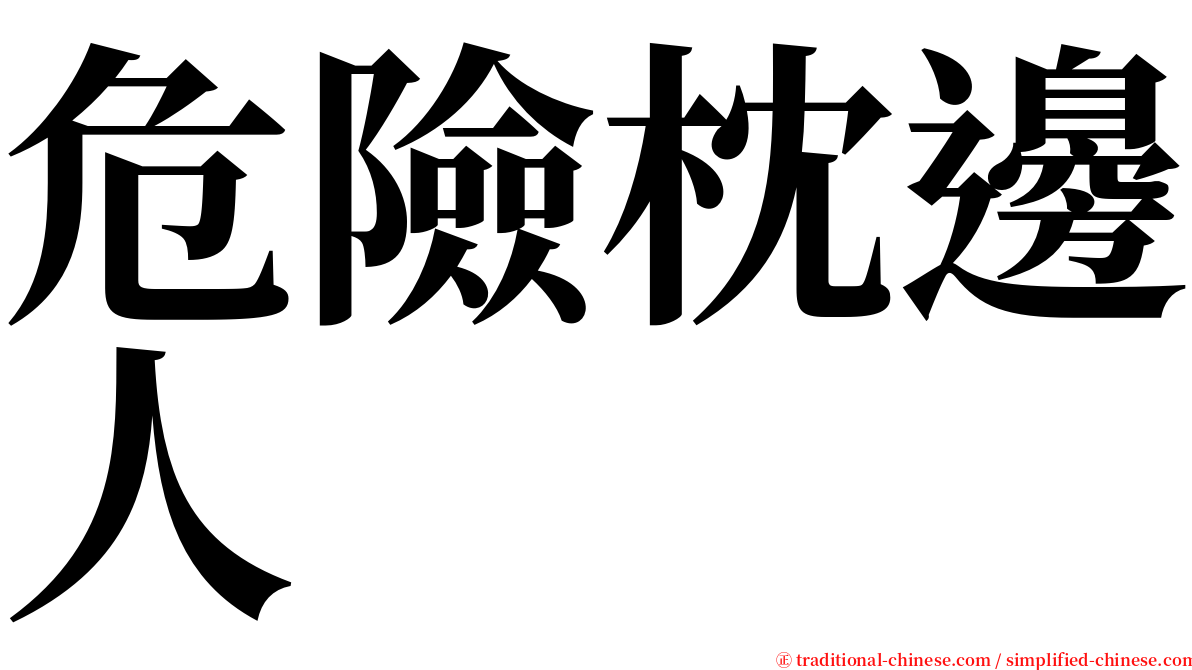危險枕邊人 serif font