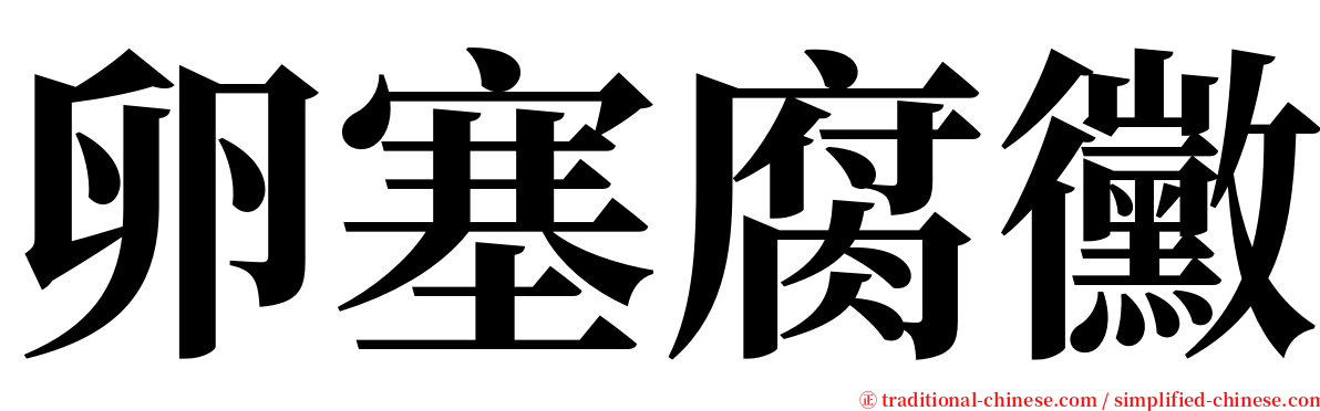 卵塞腐黴 serif font