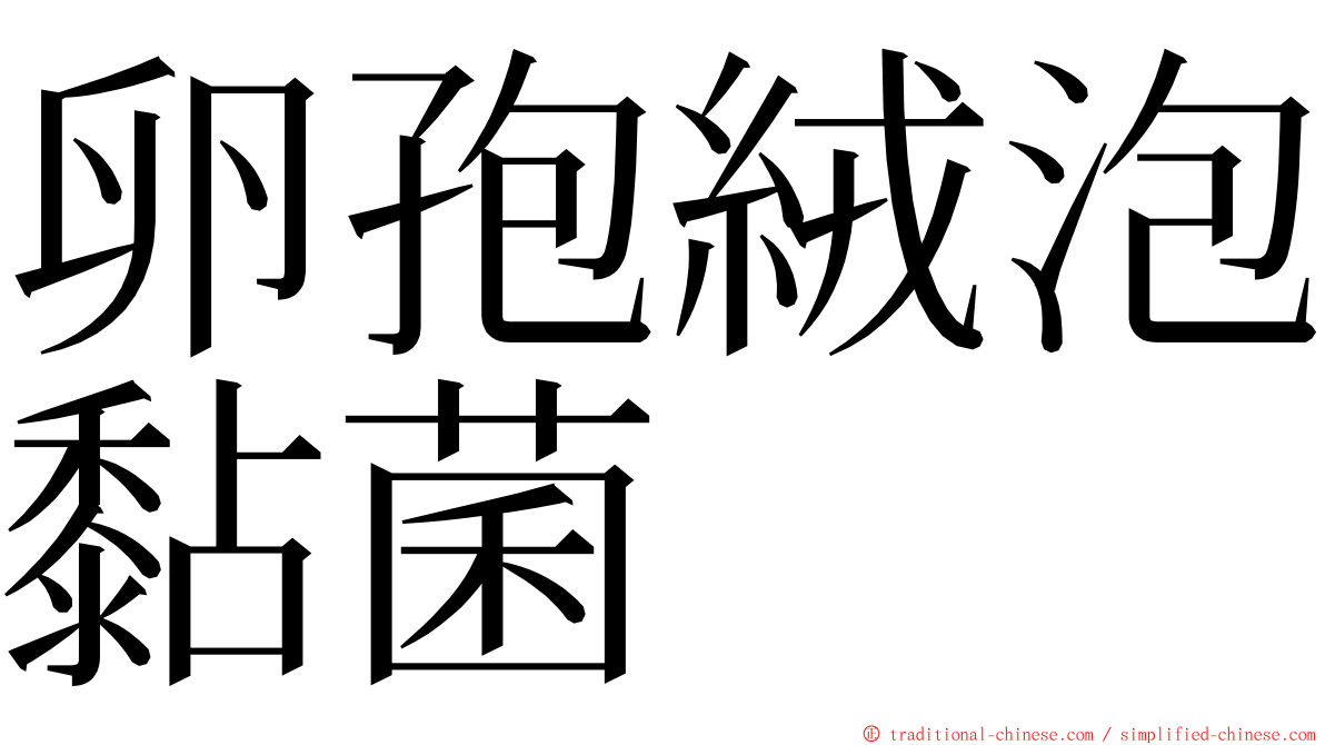 卵孢絨泡黏菌 ming font