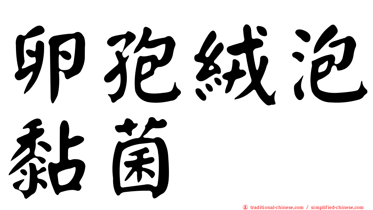 卵孢絨泡黏菌