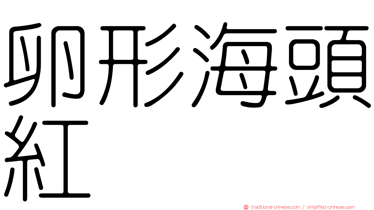 卵形海頭紅