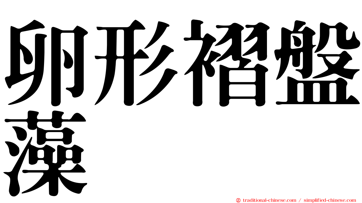 卵形褶盤藻