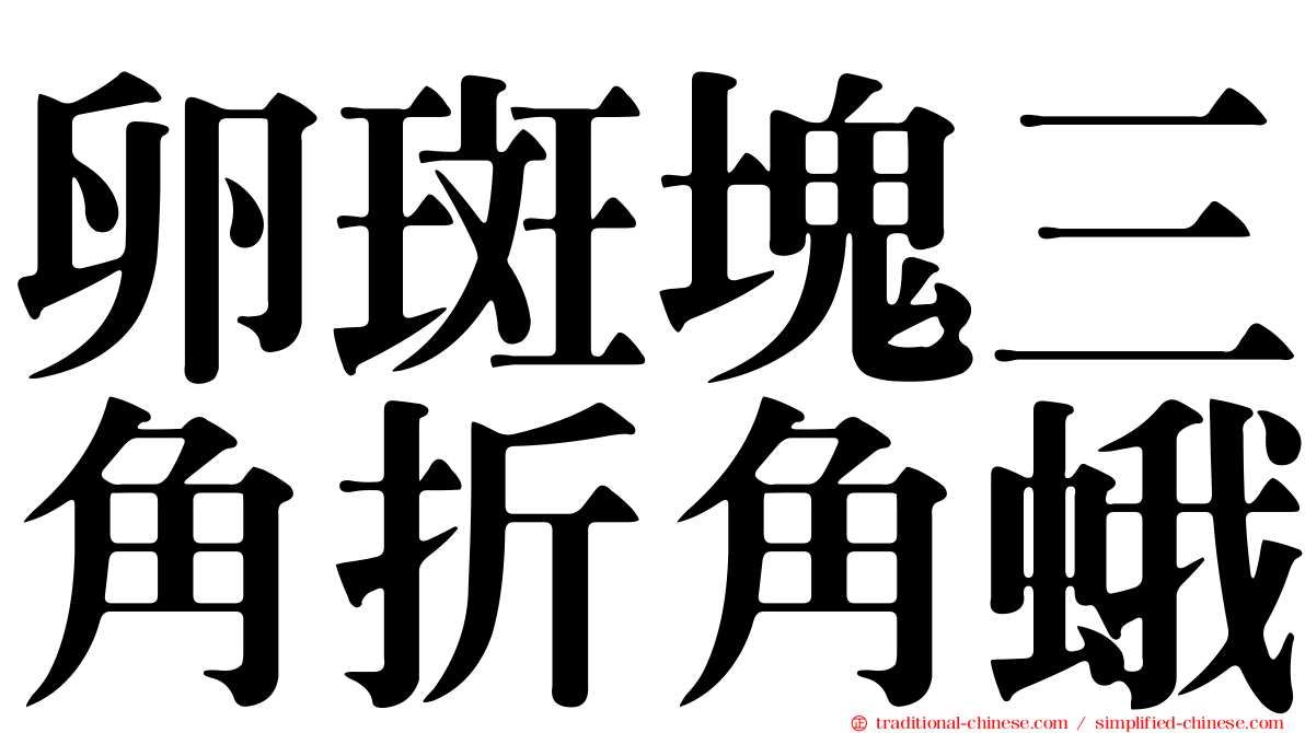 卵斑塊三角折角蛾