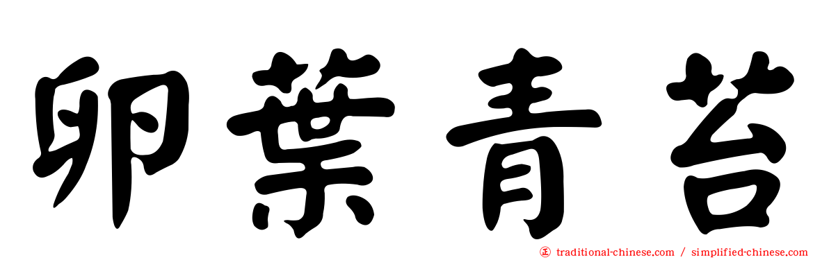 卵葉青苔