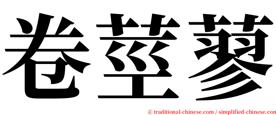 卷莖蓼 serif font