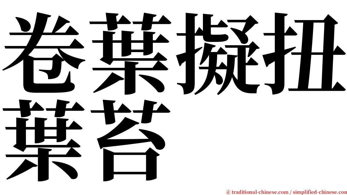 卷葉擬扭葉苔 serif font