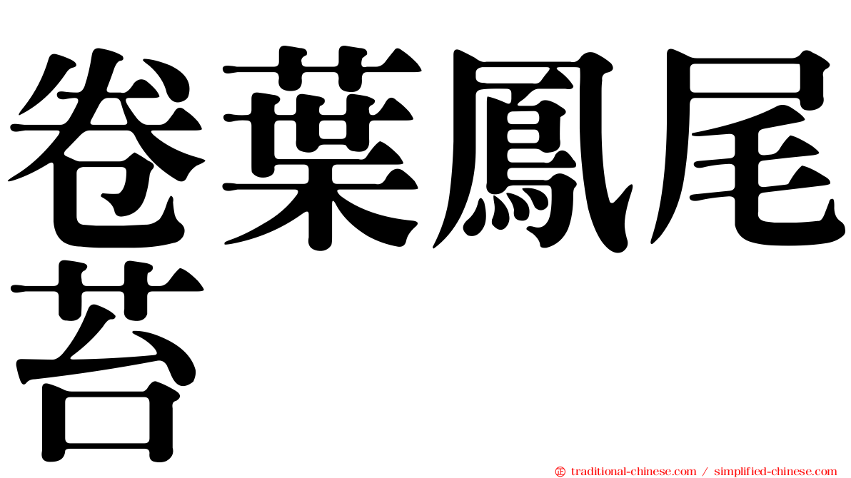 卷葉鳳尾苔
