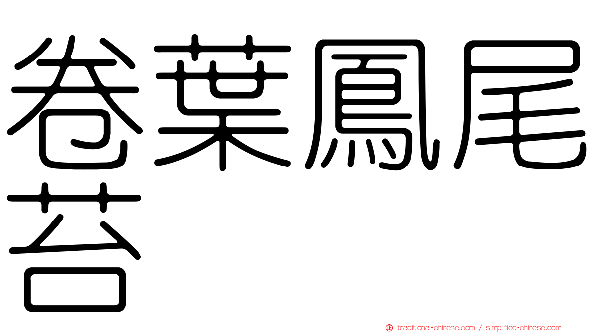 卷葉鳳尾苔