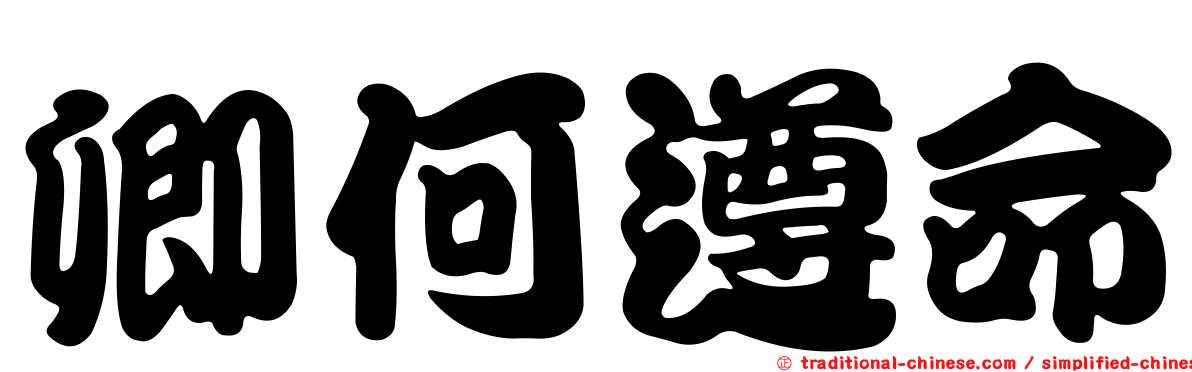 卿何遵命