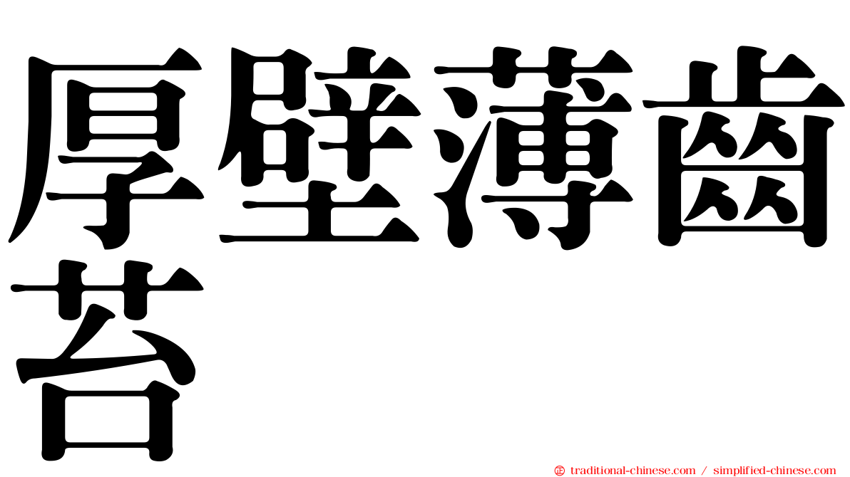 厚壁薄齒苔