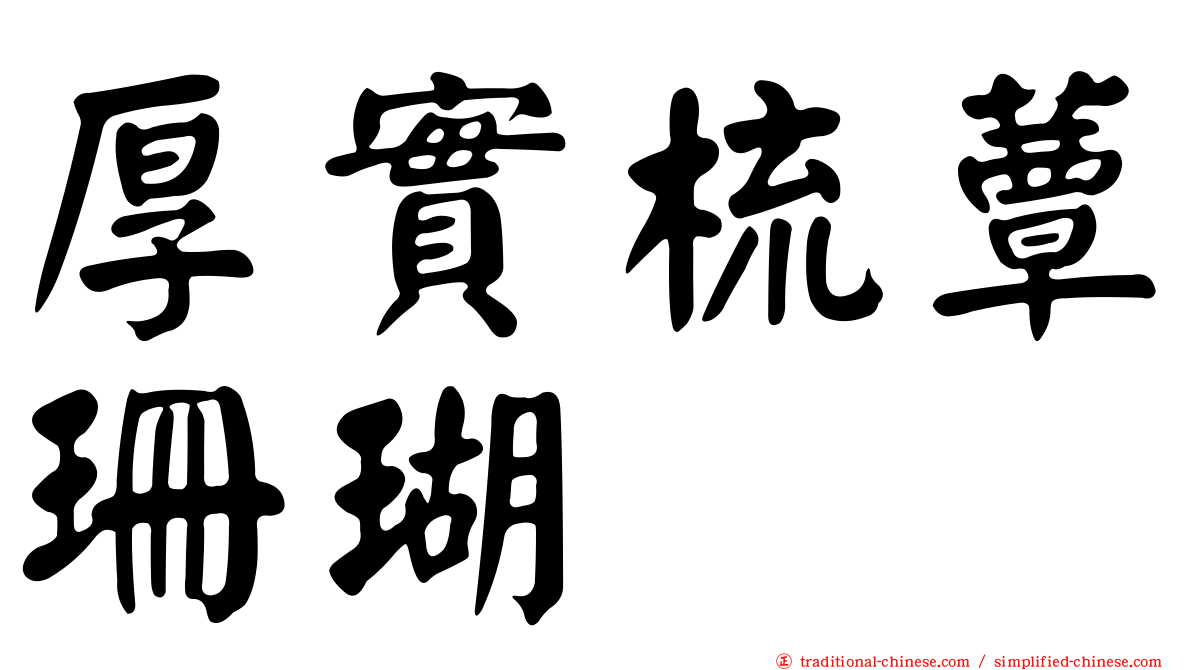 厚實梳蕈珊瑚