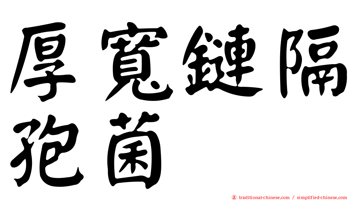 厚寬鏈隔孢菌