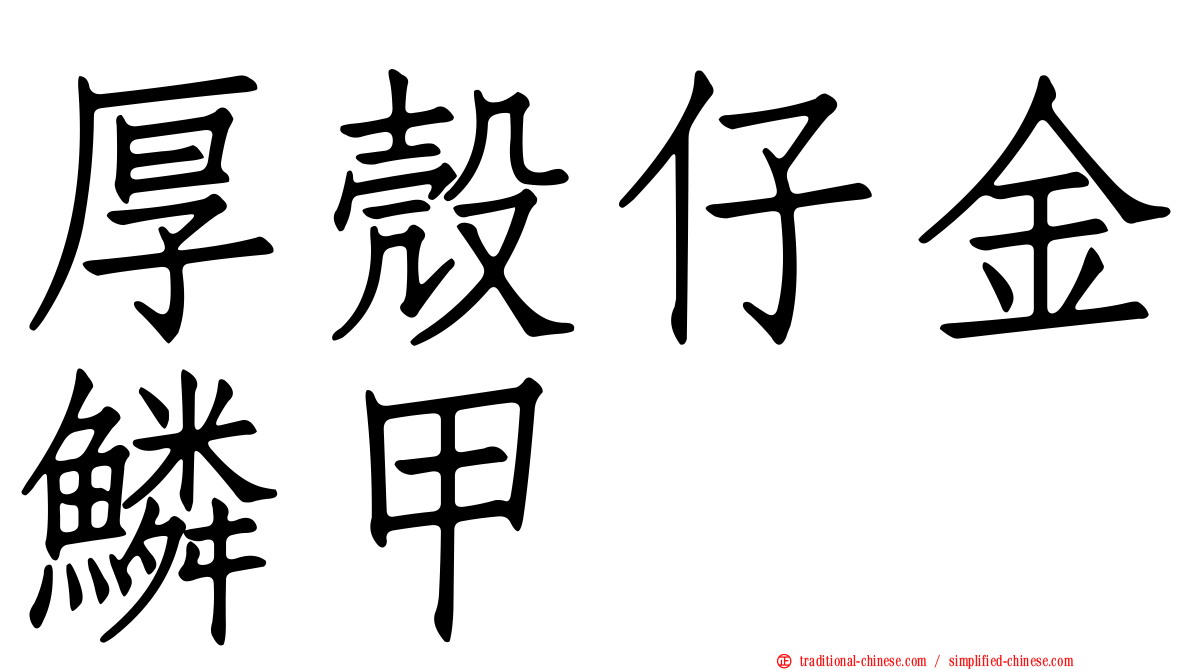 厚殼仔金鱗甲