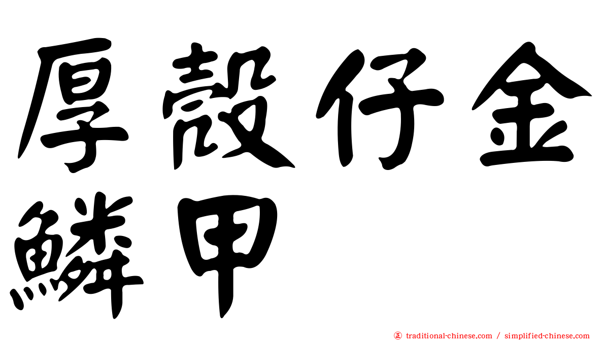 厚殼仔金鱗甲