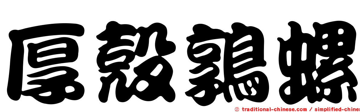 厚殼鶉螺
