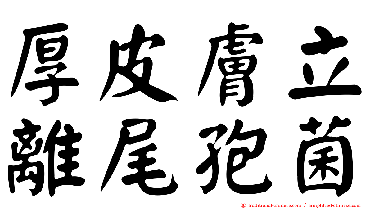 厚皮膚立離尾孢菌