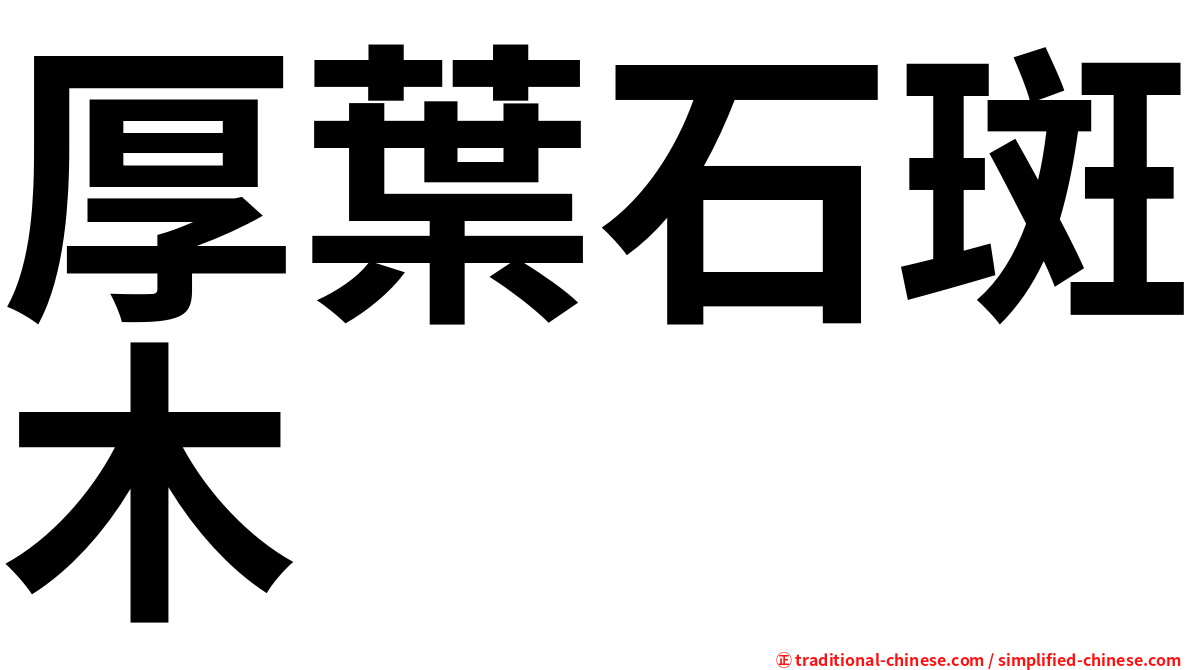厚葉石斑木