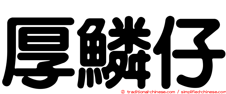 厚鱗仔