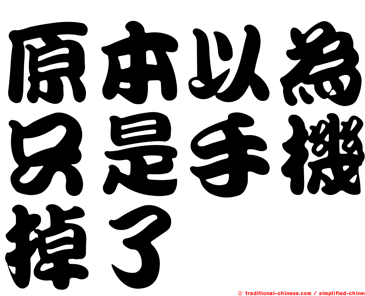 原本以為只是手機掉了