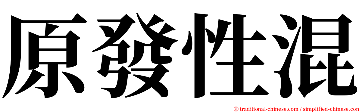 原發性混 serif font