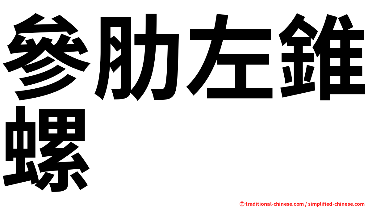 參肋左錐螺