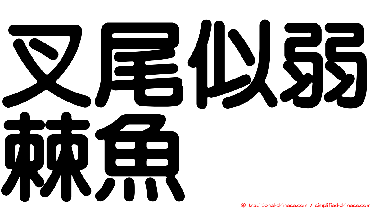 叉尾似弱棘魚