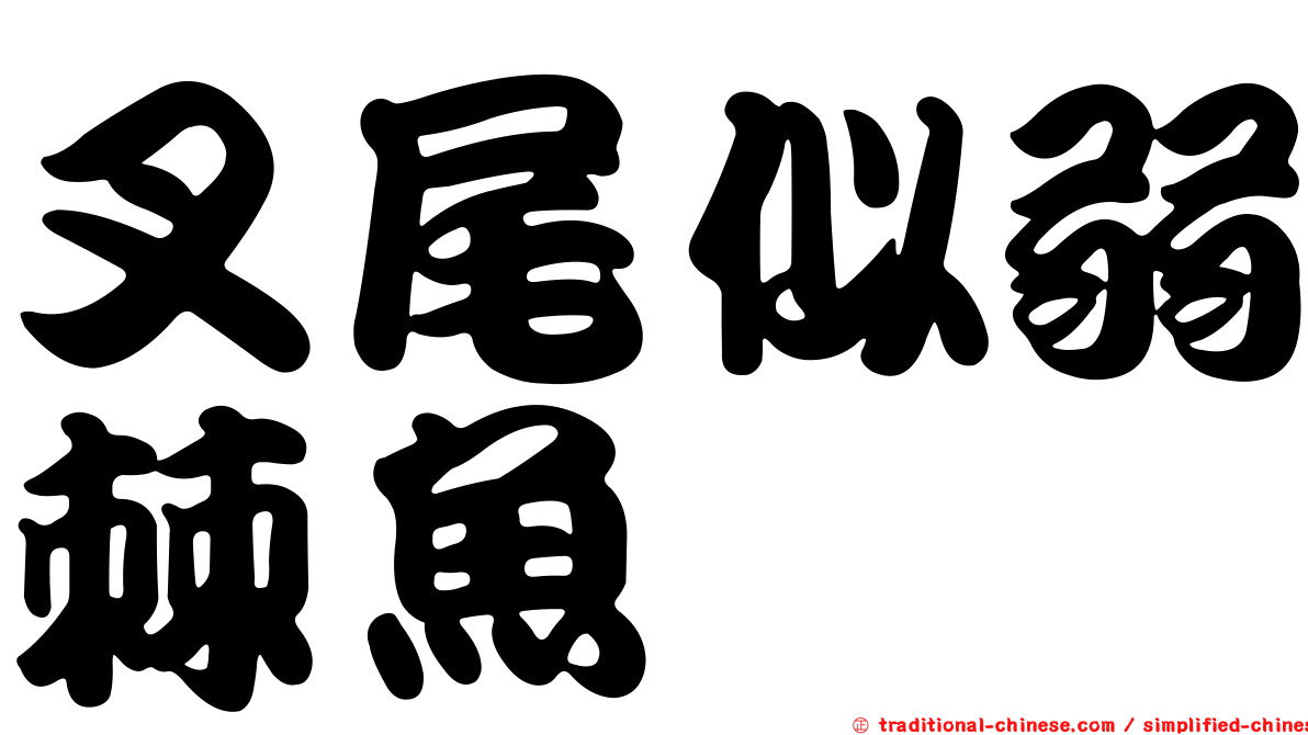 叉尾似弱棘魚