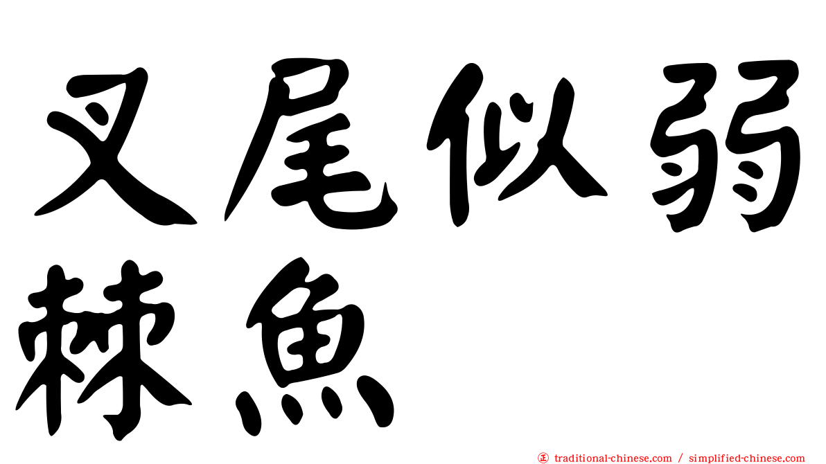 叉尾似弱棘魚
