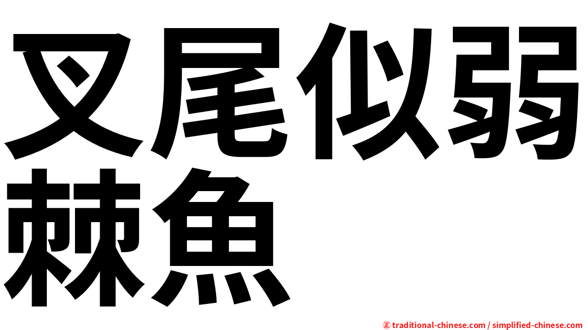 叉尾似弱棘魚