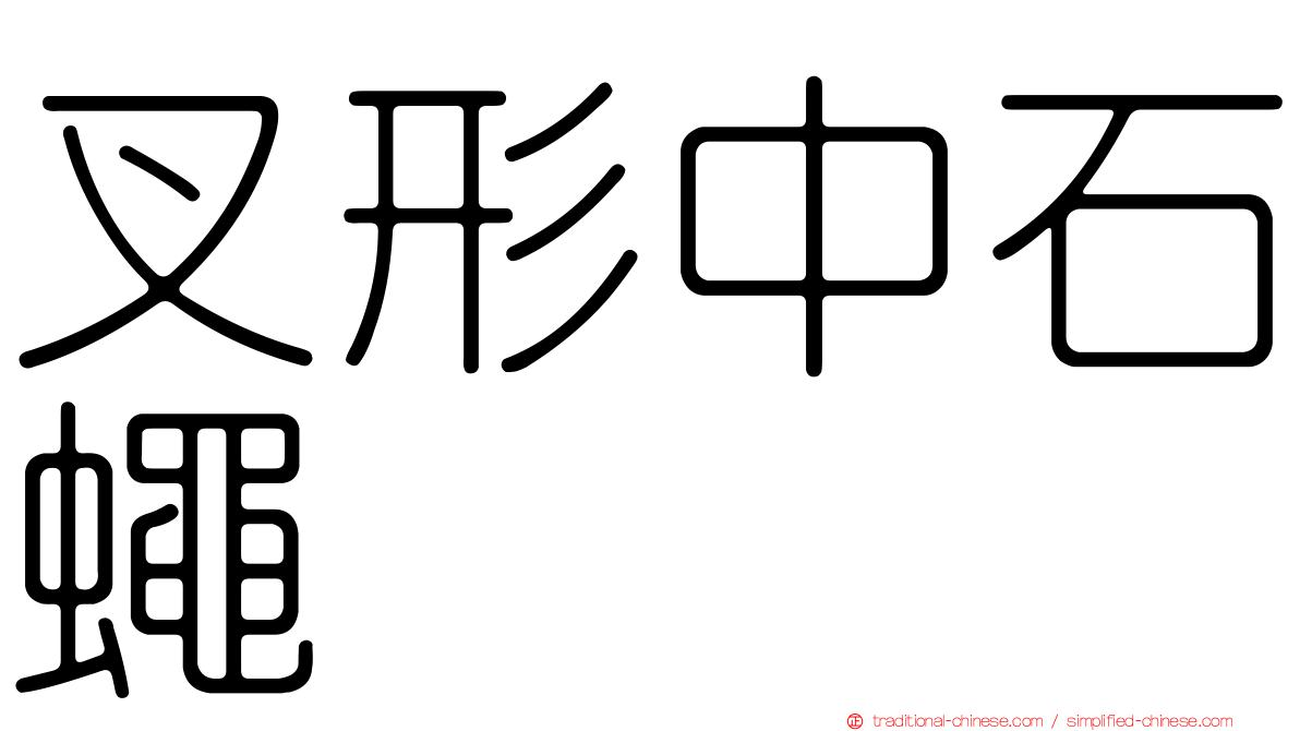 叉形中石蠅