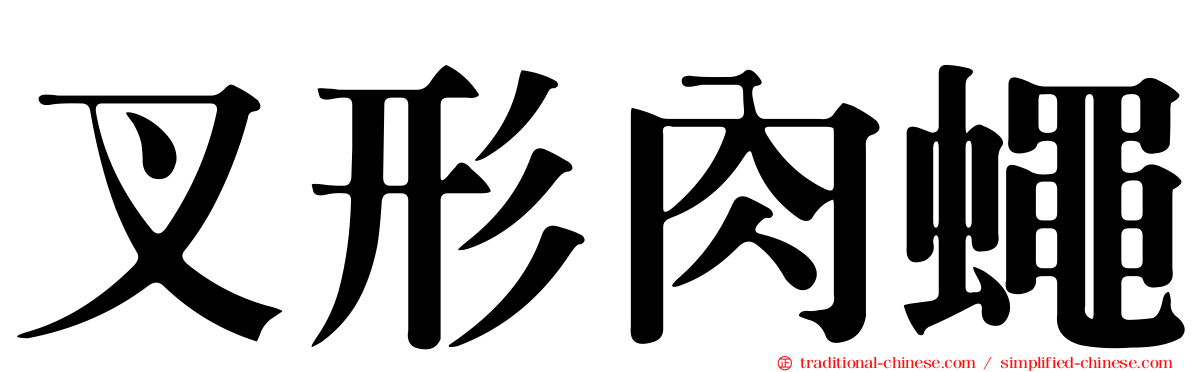 叉形肉蠅