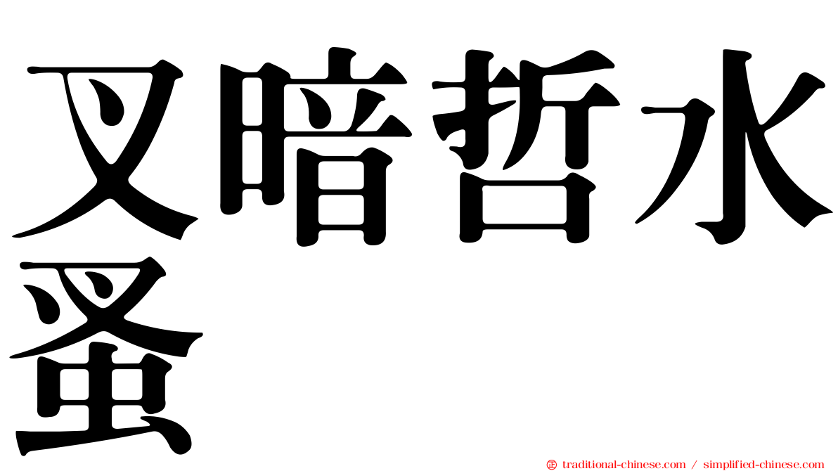 叉暗哲水蚤