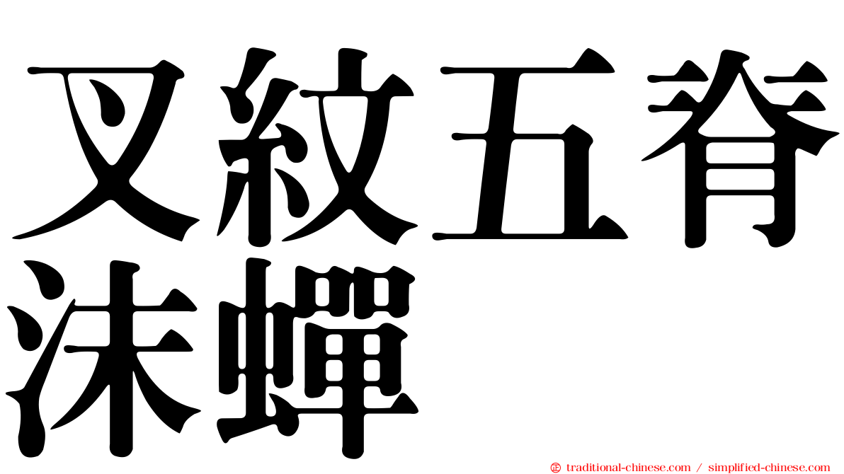 叉紋五脊沫蟬