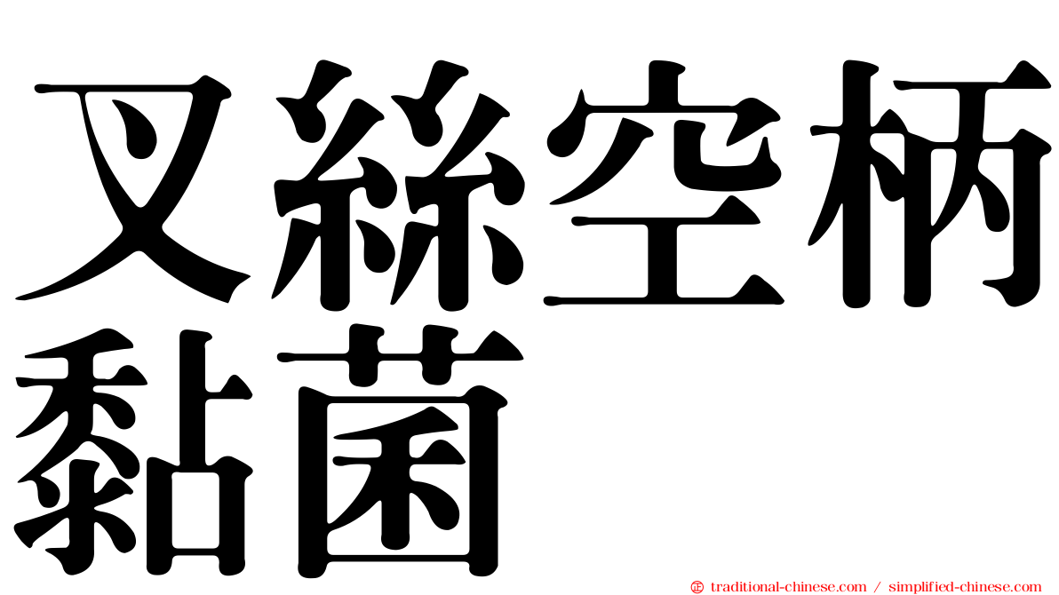 叉絲空柄黏菌