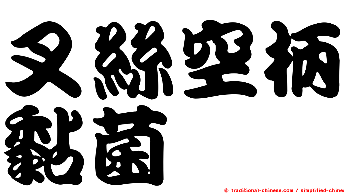叉絲空柄黏菌