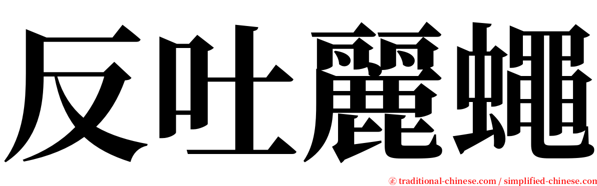 反吐麗蠅 serif font