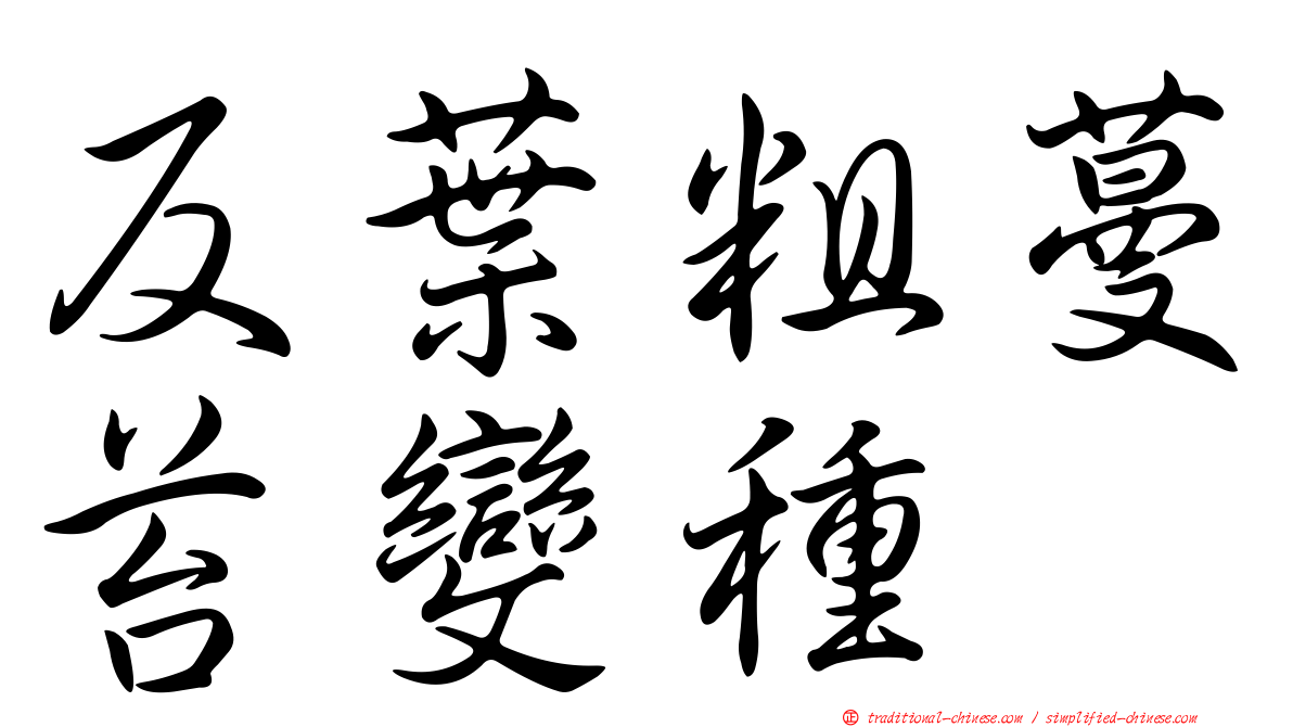 反葉粗蔓苔變種