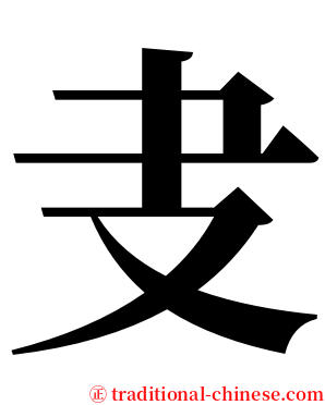 叏 serif font