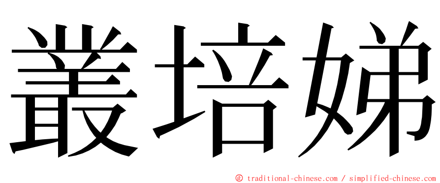 叢培娣 ming font
