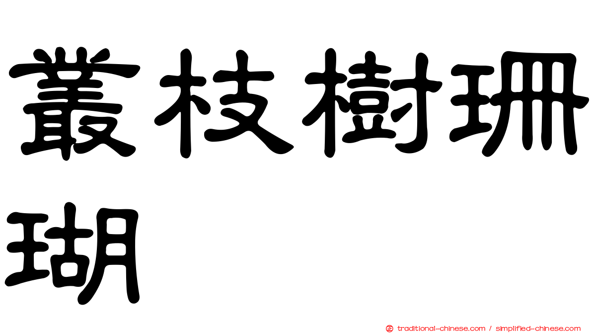 叢枝樹珊瑚