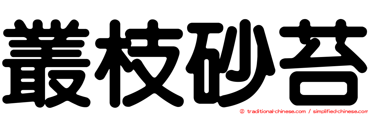 叢枝砂苔