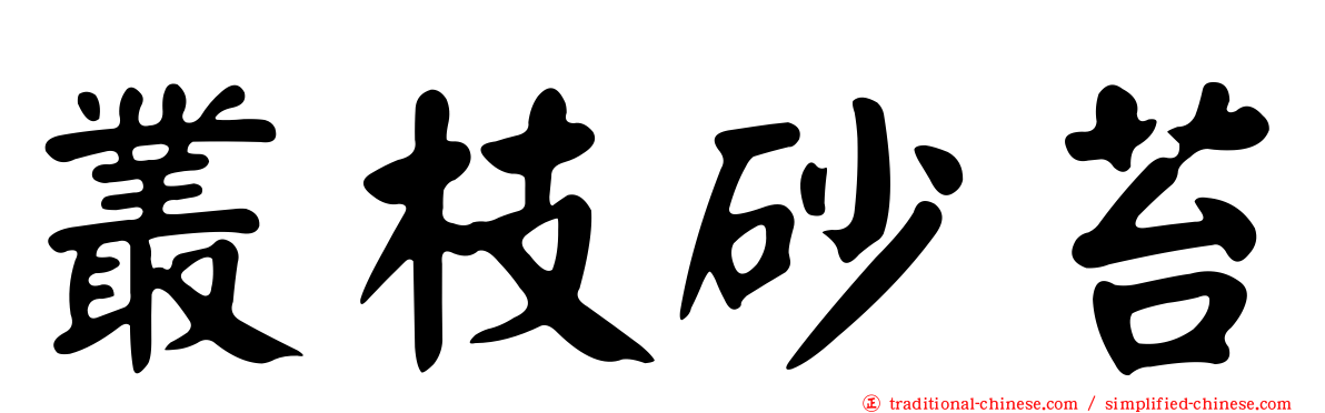 叢枝砂苔