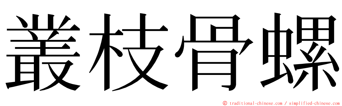 叢枝骨螺 ming font