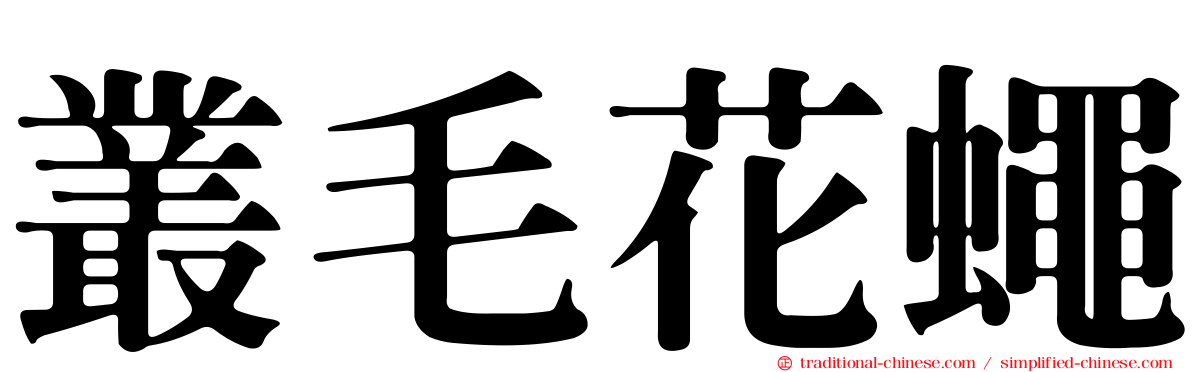 叢毛花蠅