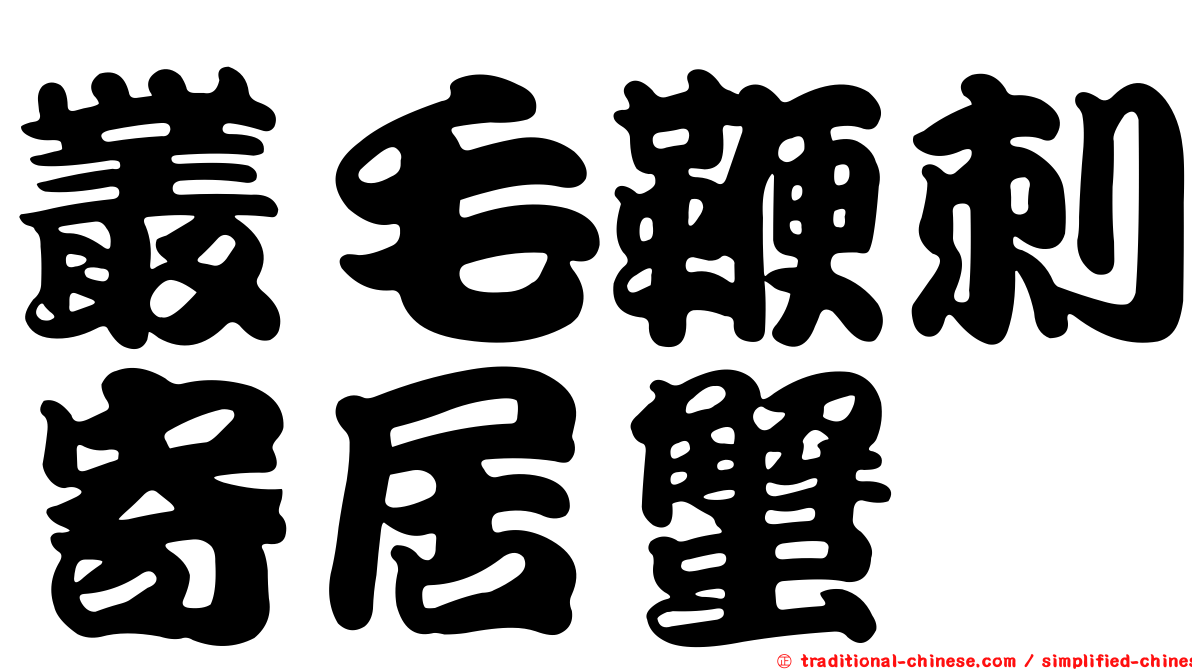 叢毛鞭刺寄居蟹
