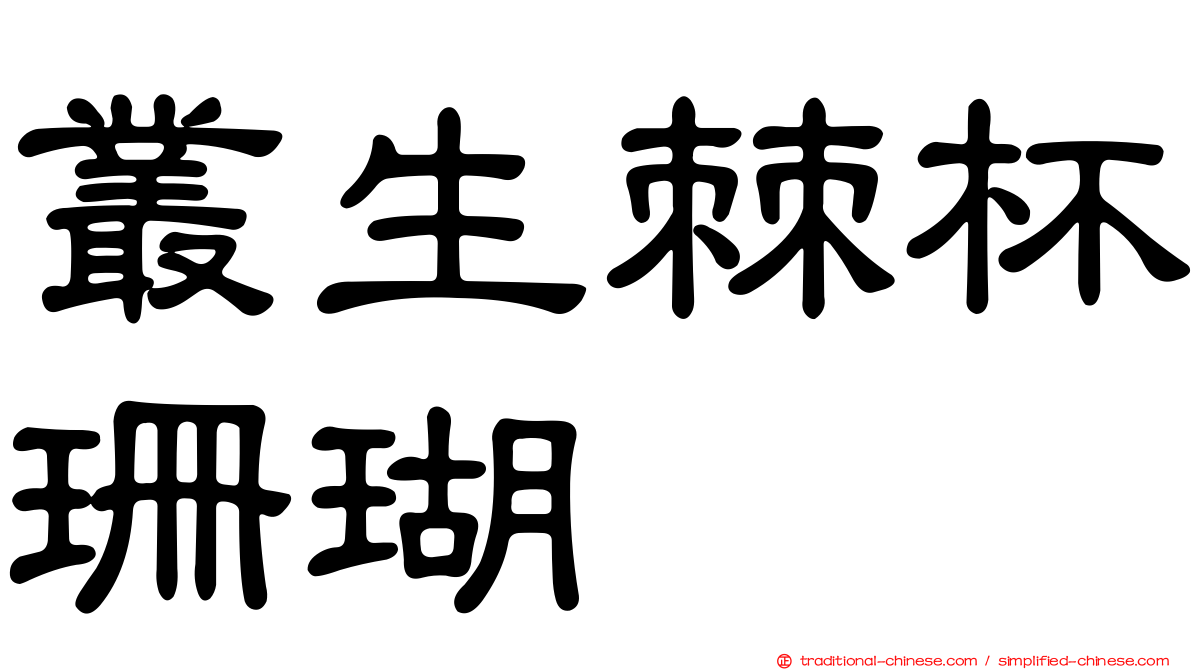 叢生棘杯珊瑚