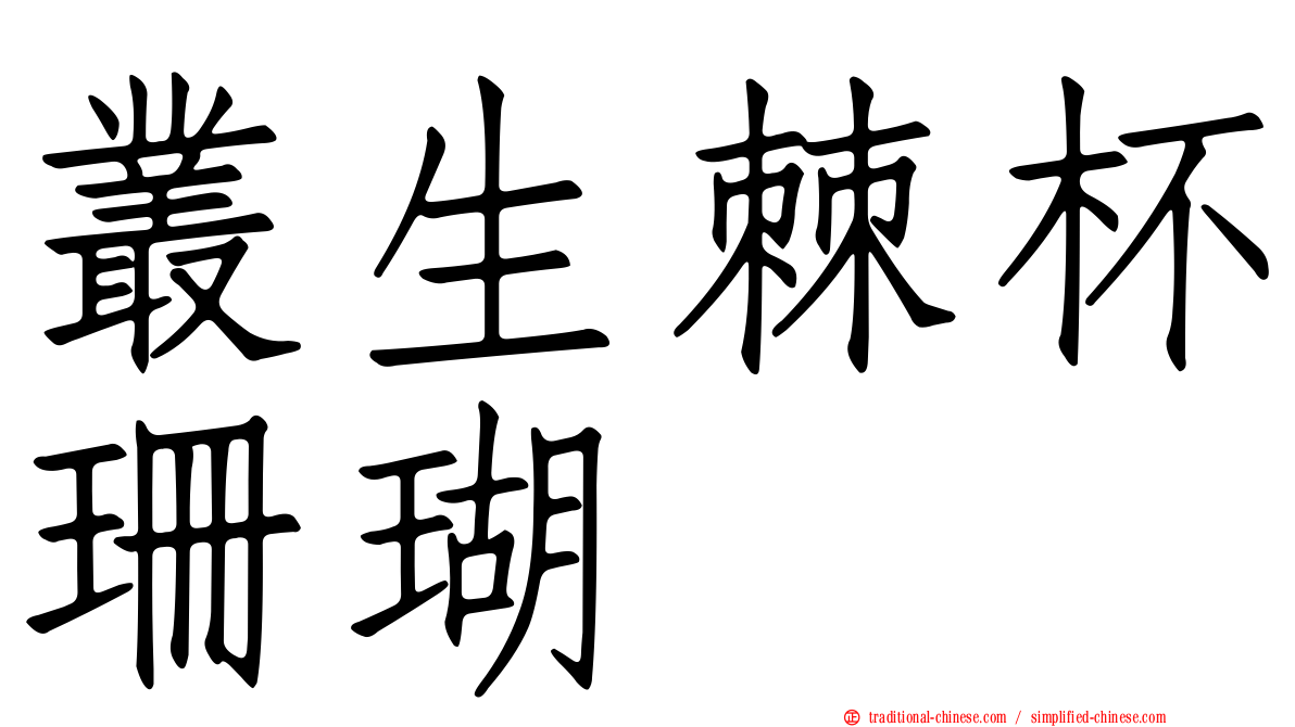 叢生棘杯珊瑚