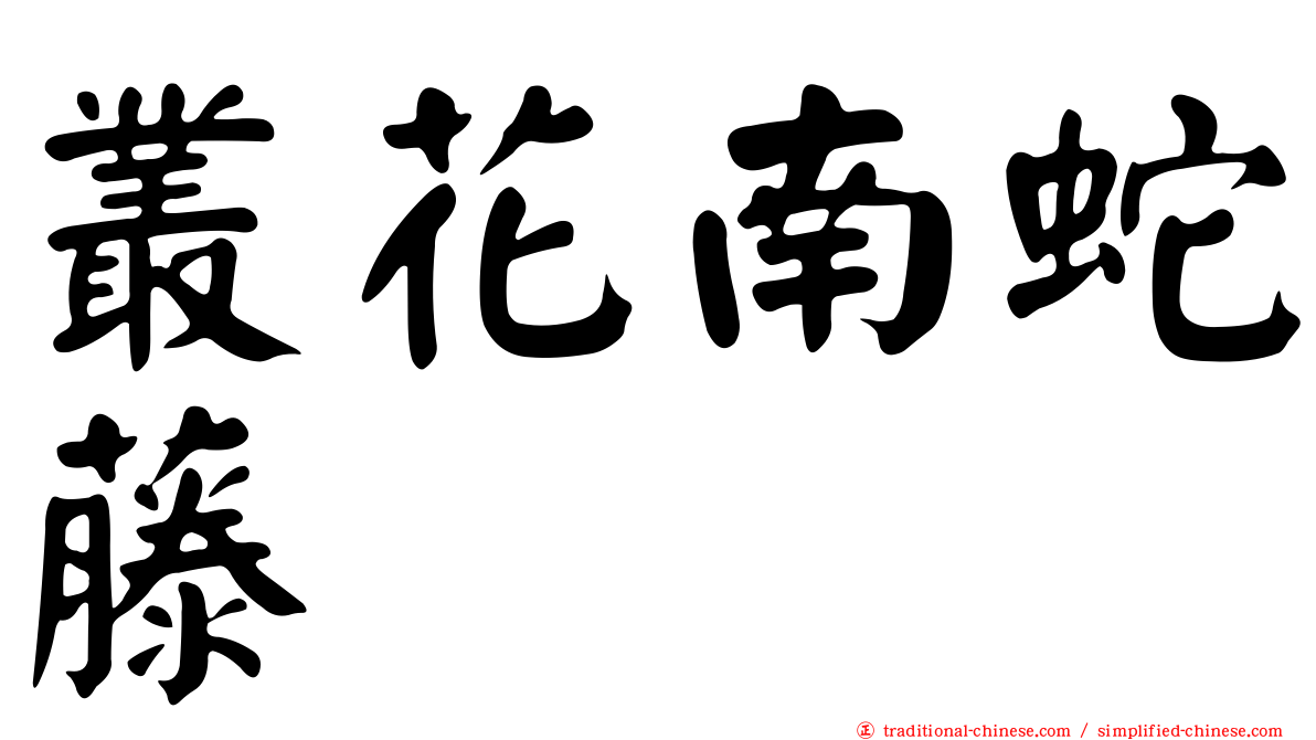 叢花南蛇藤