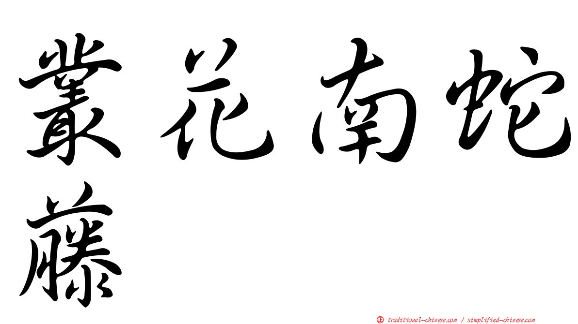 叢花南蛇藤